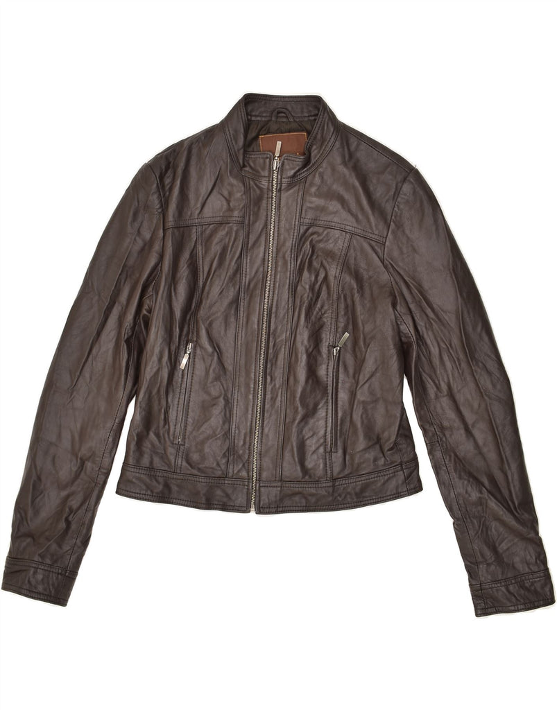 CONBIPEL Womens Leather Jacket IT 46 Large Brown Leather Vintage Conbipel and Second-Hand Conbipel from Messina Hembry 