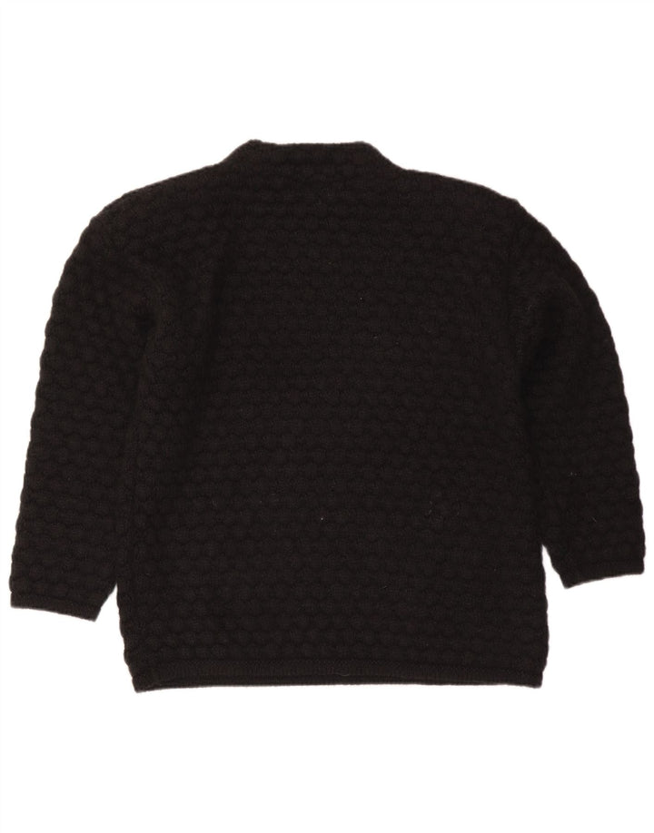 GEIGER Womens Graphic Turtle Neck Jumper Sweater EU 36 Small Black Floral