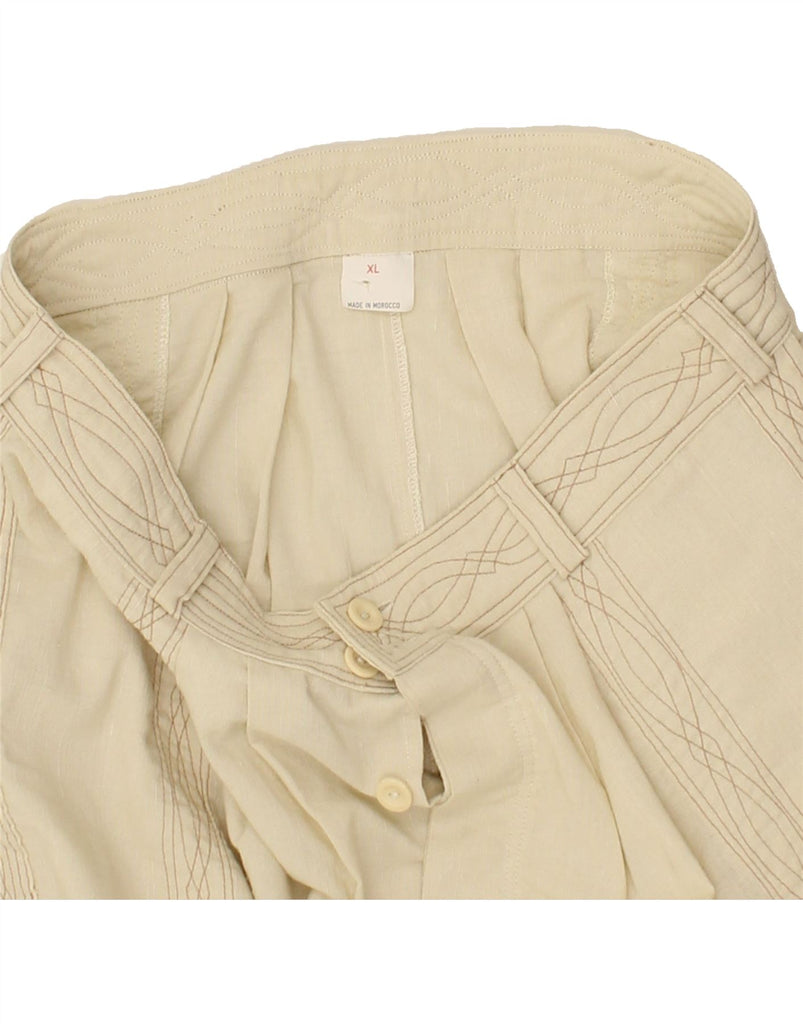 VINTAGE Womens High Waist Tapered Casual Trousers UK 18 XL W32 L30 Beige | Vintage Vintage | Thrift | Second-Hand Vintage | Used Clothing | Messina Hembry 