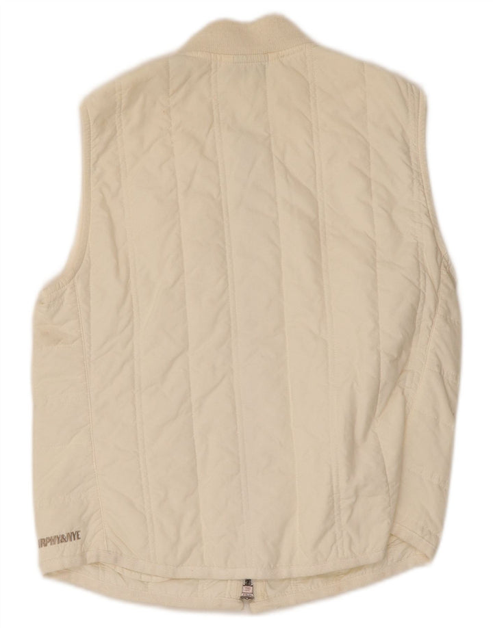 Murphy & Nye Womens Padded Gilet UK 10 Small Off White Polyamide
