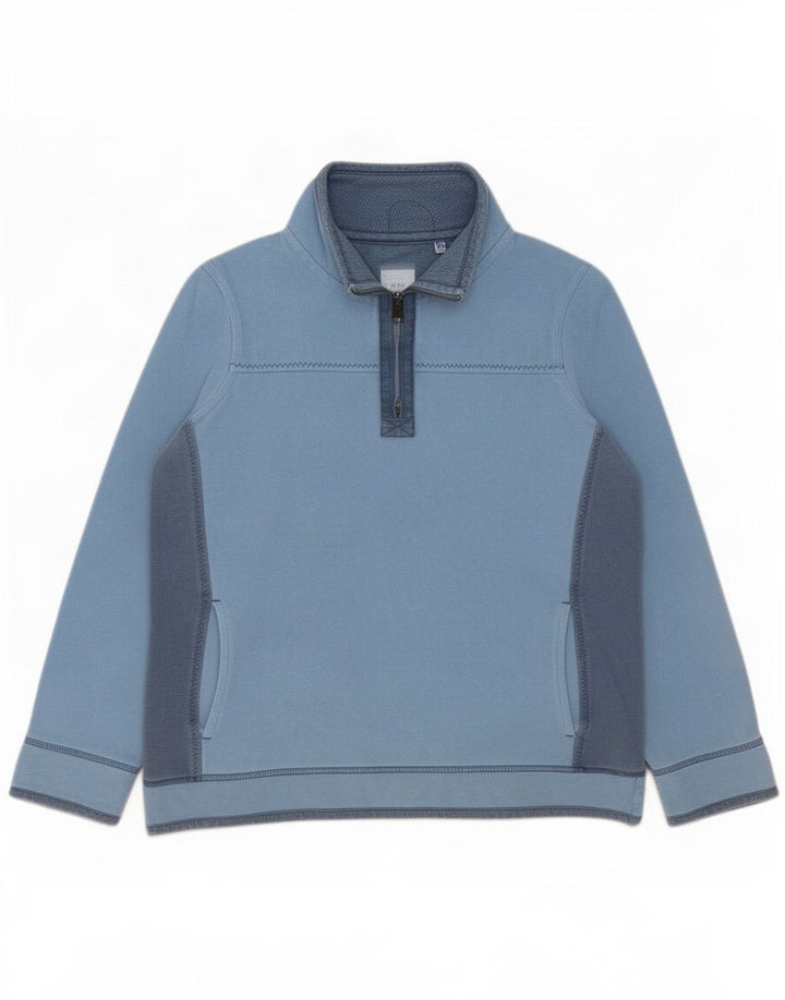 Fat Face Womens Oversized Sweatshirt Jumper UK 16 Large Blue Colourblock