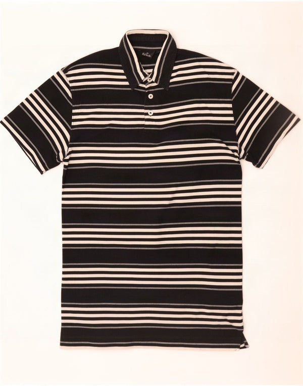 Paul Smith Mens Polo Shirt Small Black Striped Cotton