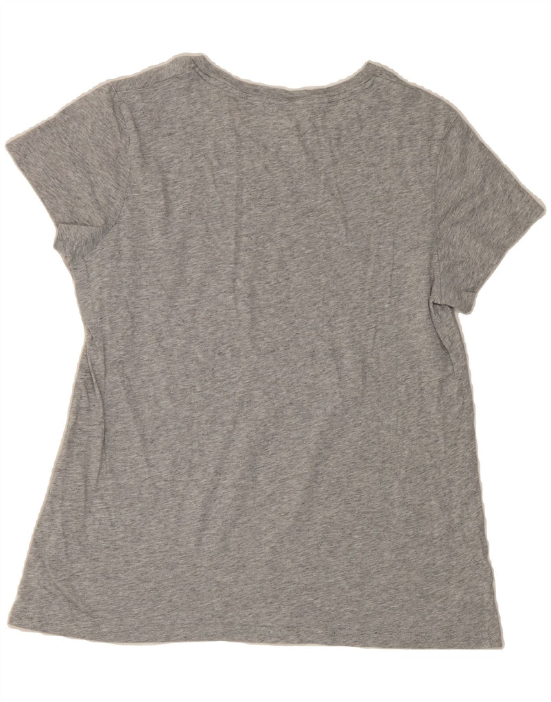 LEVI'S Womens Graphic T-Shirt Top UK 14 Medium Grey Flecked Vintage Levi's and Second-Hand Levi's from Messina Hembry 