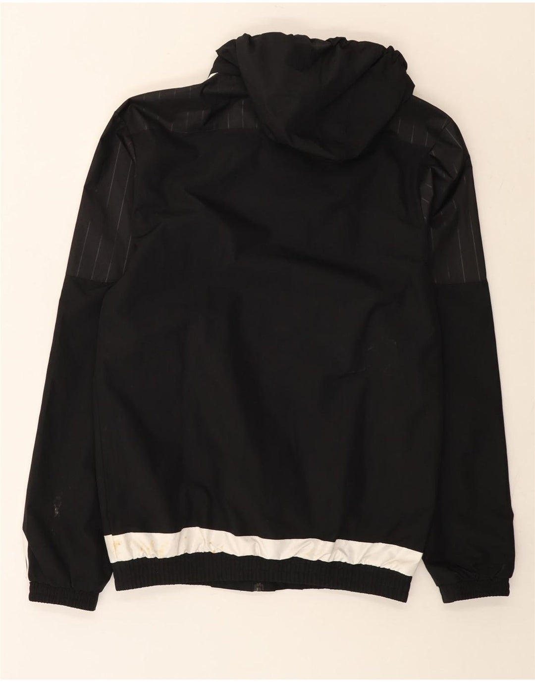 Adidas Mens Hooded Tracksuit Top Jacket XS Black Polyester