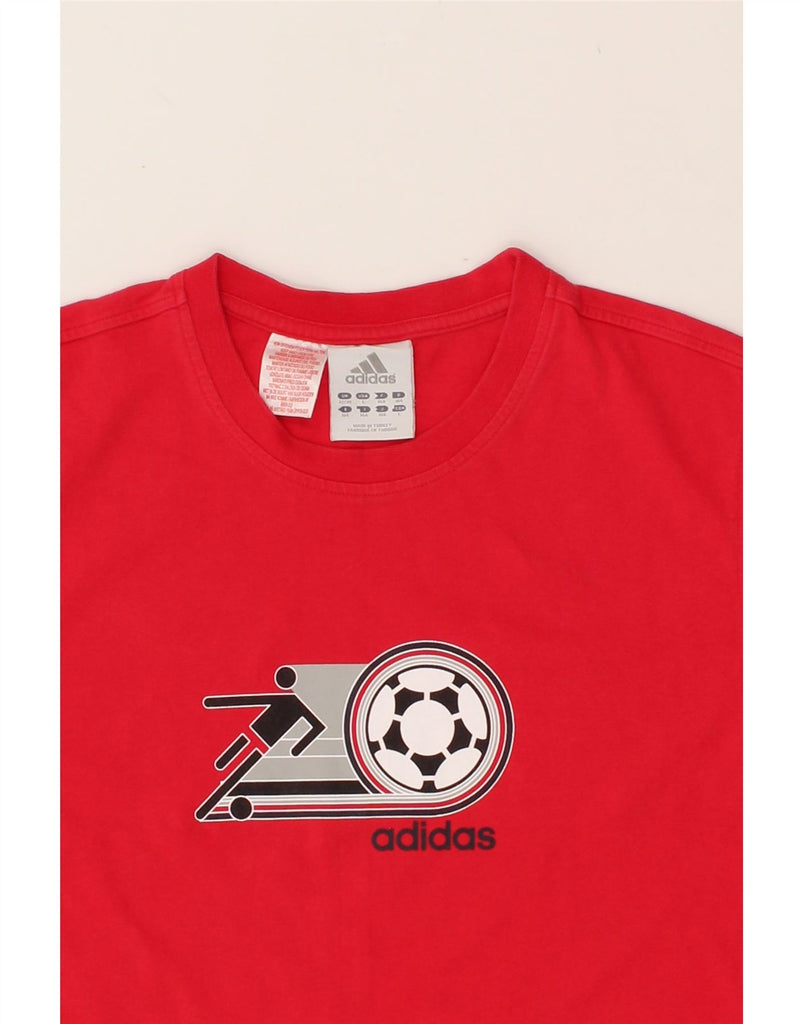 ADIDAS Boys Graphic T-Shirt Top 13-14 Years Red Cotton | Vintage Adidas | Thrift | Second-Hand Adidas | Used Clothing | Messina Hembry 