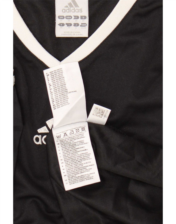 Adidas Mens T-Shirt Top Medium Black Polyester
