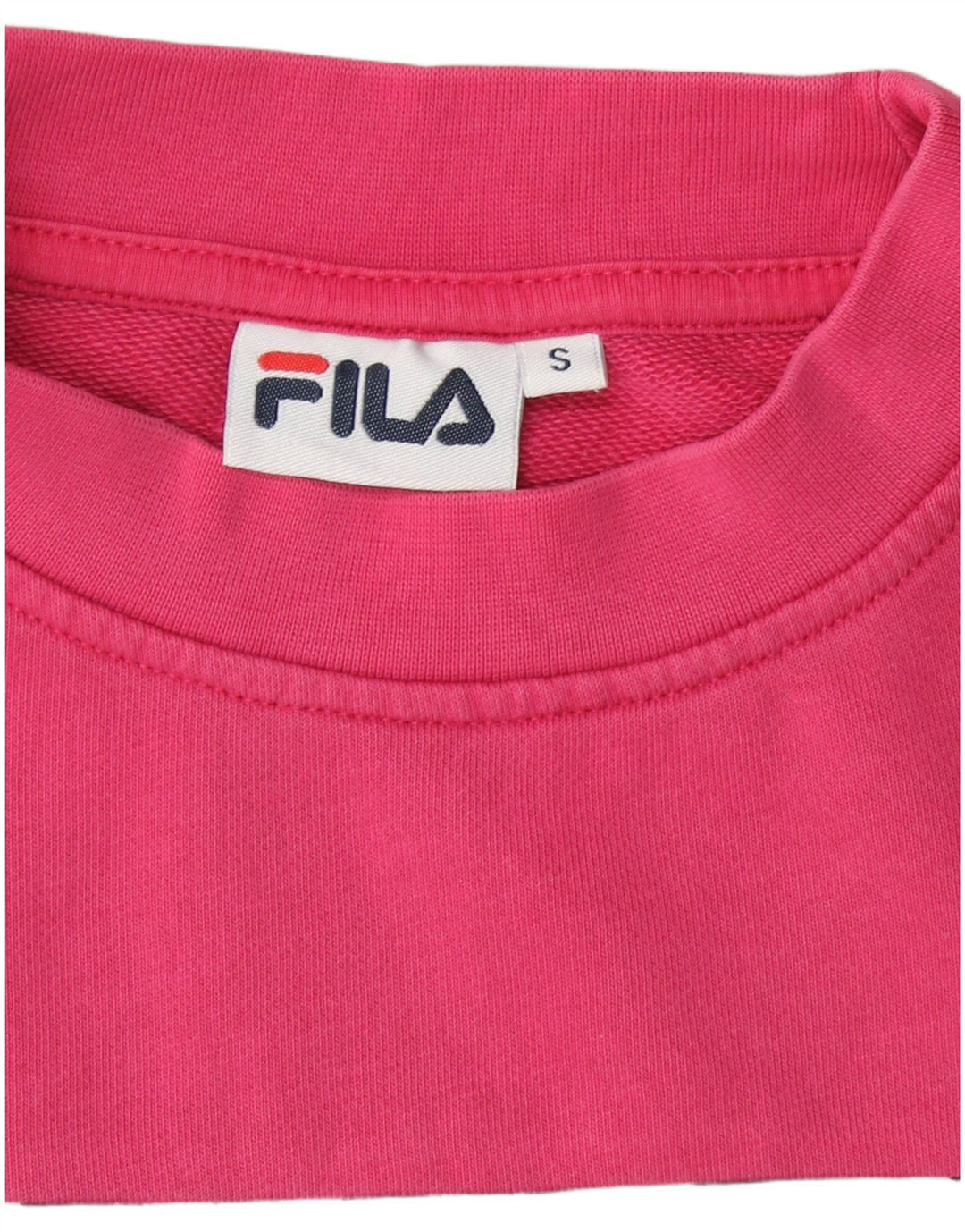 FILA Womens Oversized Sweatshirt Jumper UK 10 Small Pink Colourblock