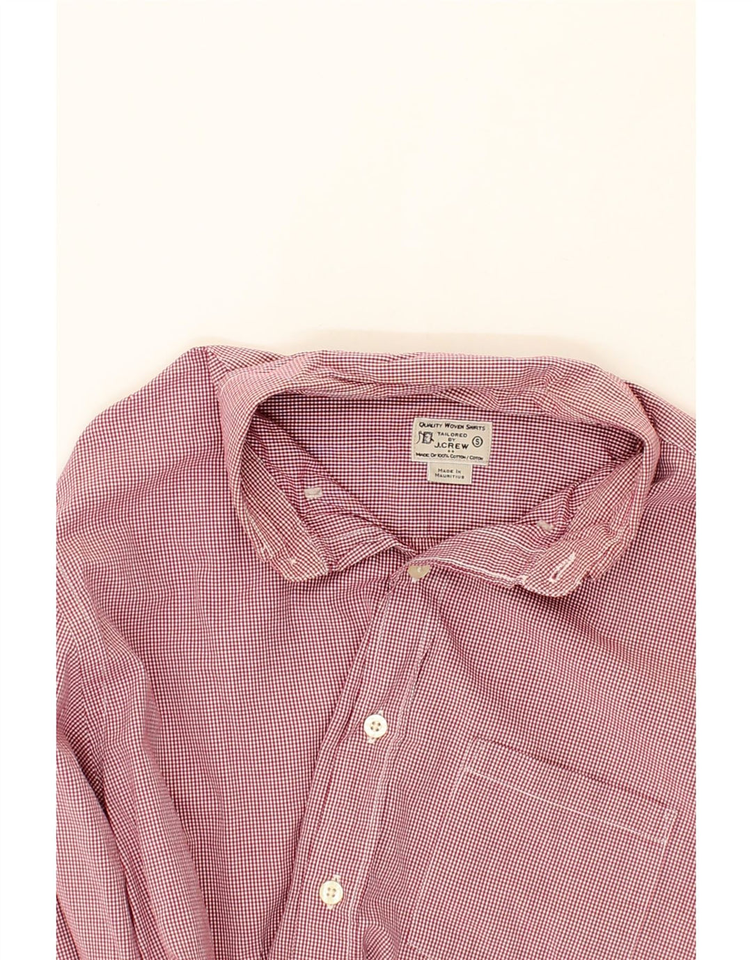 J. CREW Boys Shirt 15-16 Years Small Burgundy Check Cotton Vintage J. Crew and Second-Hand J. Crew from Messina Hembry 