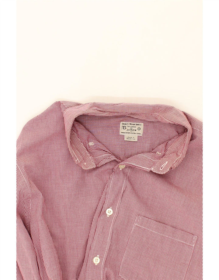 J. CREW Boys Shirt 15-16 Years Small Burgundy Check Cotton Vintage J. Crew and Second-Hand J. Crew from Messina Hembry 