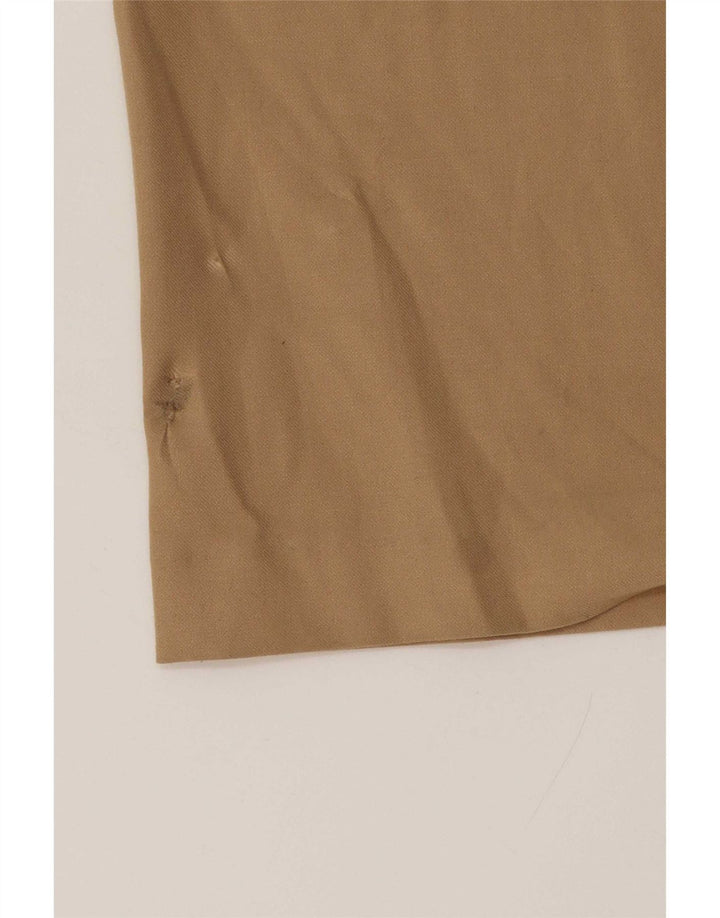 Zara Womens Wide Leg Casual Trousers Small W27 L33 Beige Polyester