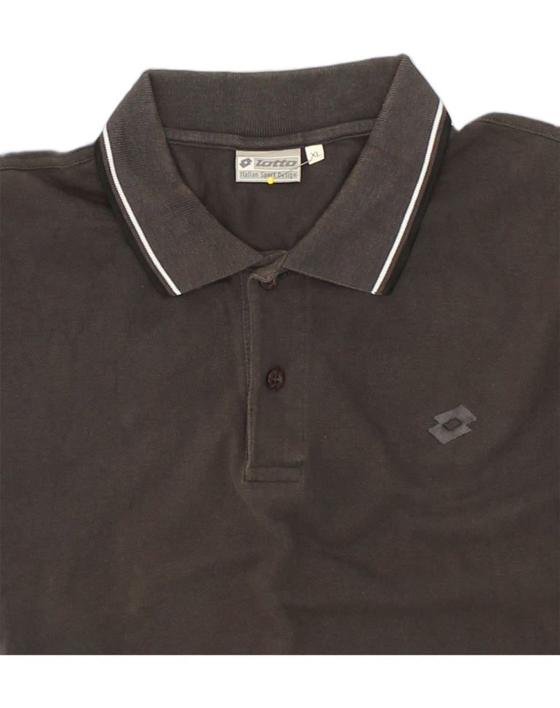 LOTTO Mens Polo Shirt XL Brown | Vintage Lotto | Thrift | Second-Hand Lotto | Used Clothing | Messina Hembry 