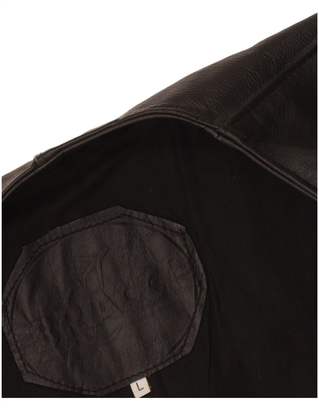 Mens Leather Waistcoat Large Black