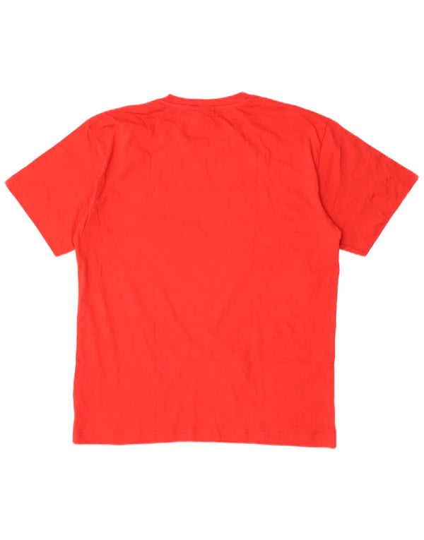 Lotto Mens T-Shirt Top XL Red Cotton