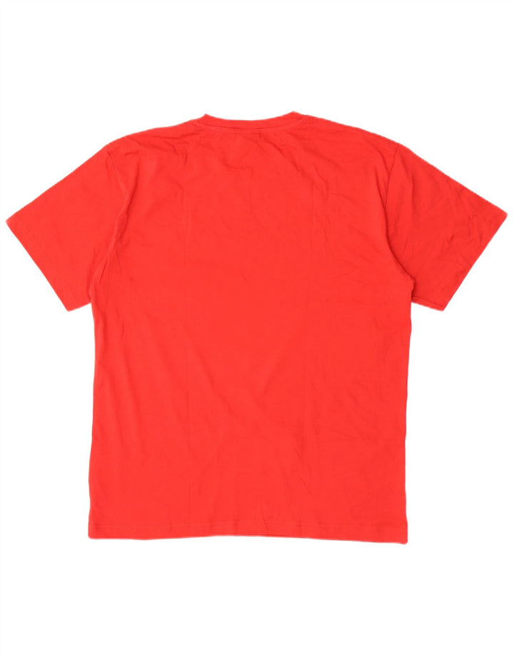 Lotto Mens T-Shirt Top XL Red Cotton