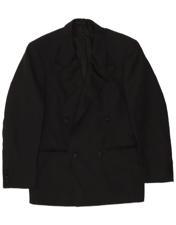 Wellington Mens Double Breasted Blazer Jacket UK 34 XS Black