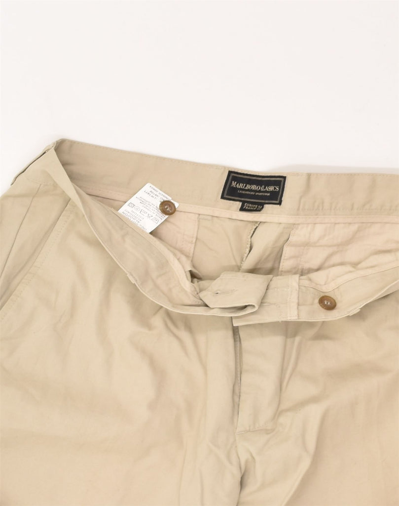 MARLBORO CLASSICS Mens Straight Chino Trousers W34 L30 Beige Cotton | Vintage Marlboro Classics | Thrift | Second-Hand Marlboro Classics | Used Clothing | Messina Hembry 