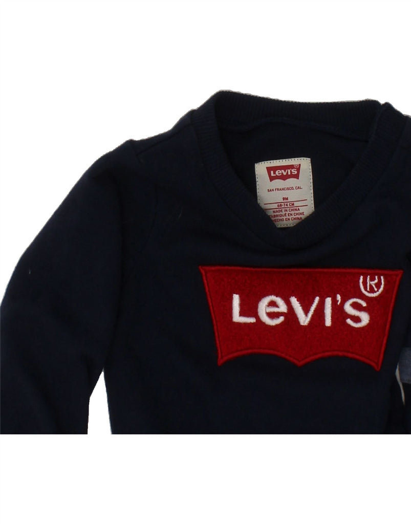 LEVI'S Baby Boys Graphic Jumpsuit 6-9 Months  Navy Blue Cotton Vintage Levi's and Second-Hand Levi's from Messina Hembry 