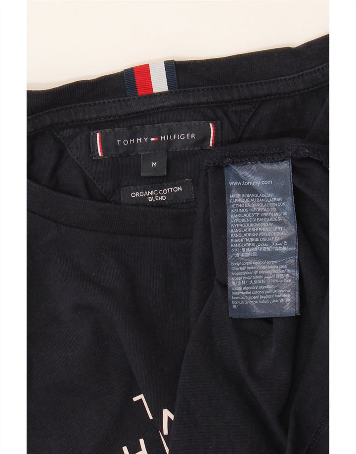 Tommy Hilfiger Mens Graphic T-Shirt Top Medium Navy Blue Cotton