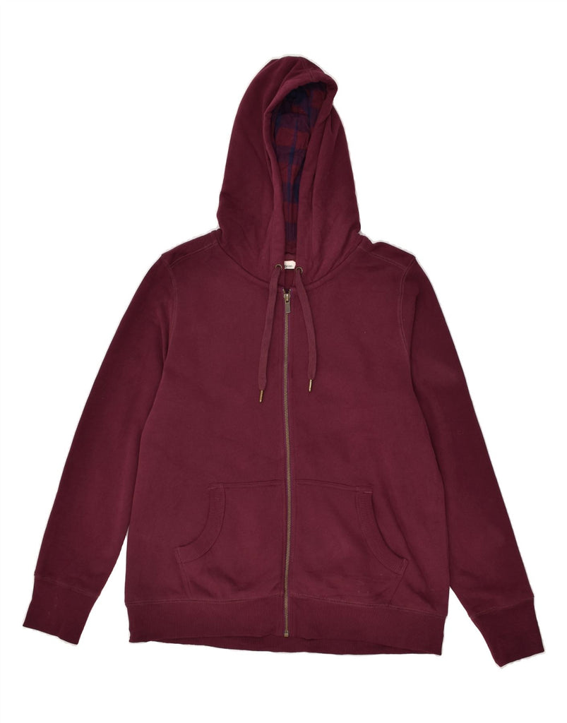 L.L.BEAN Mens Zip Hoodie Sweater Medium Burgundy Cotton | Vintage L.L.Bean | Thrift | Second-Hand L.L.Bean | Used Clothing | Messina Hembry 