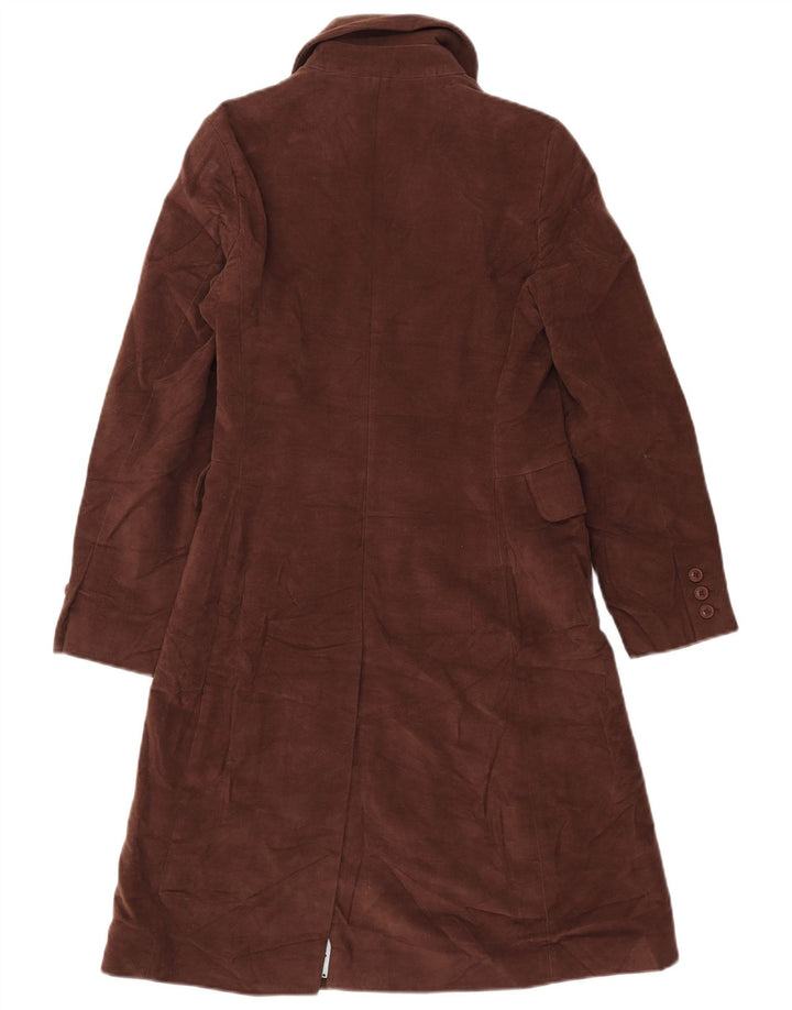 Boden Womens Overcoat UK 10 Small Brown Cotton