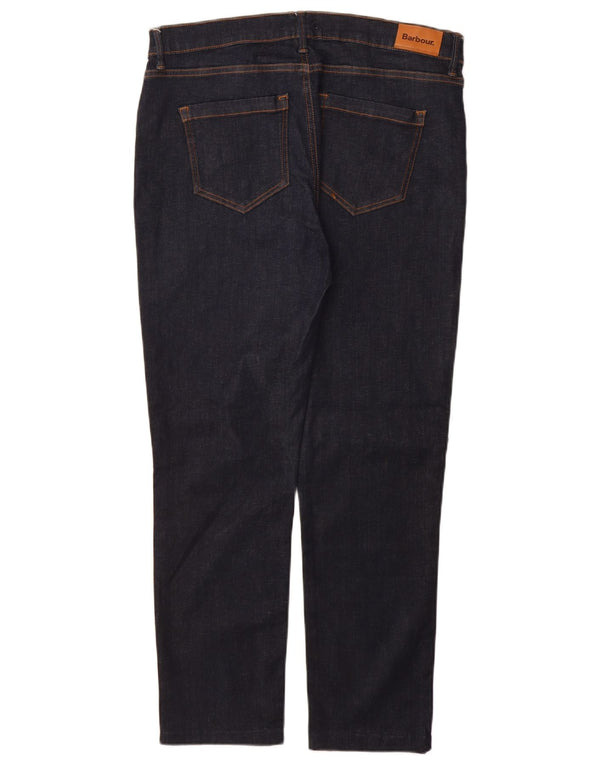BARBOUR Womens Straight Jeans UK 18 XL W34 L28 Navy Blue Cotton