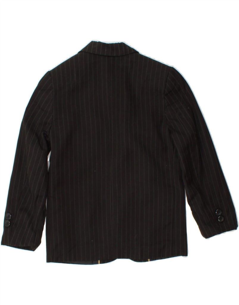 DOCKERS Boys 2 Button Blazer Jacket 4-5 Years Black Pinstripe Polyester Vintage Dockers and Second-Hand Dockers from Messina Hembry 