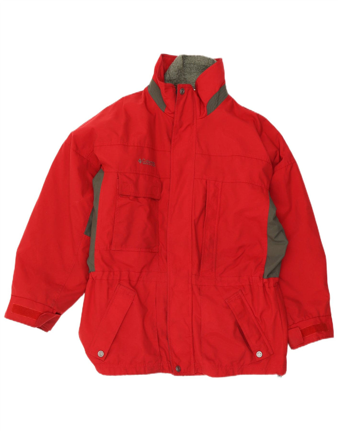 Columbia Mens Loose Fit Ski Jacket UK 38 Medium Red Colourblock Nylon