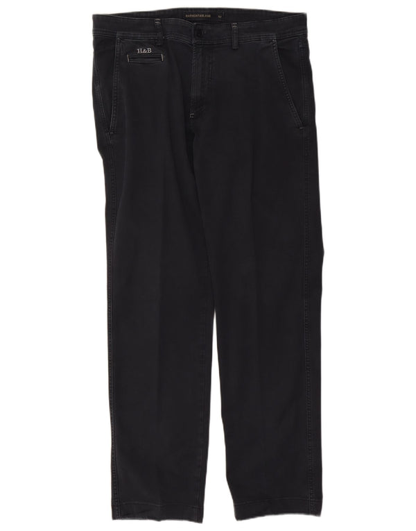 Harmont & Blaine Mens Straight Chino Trousers IT 52 XL W38 L30 Navy Blue