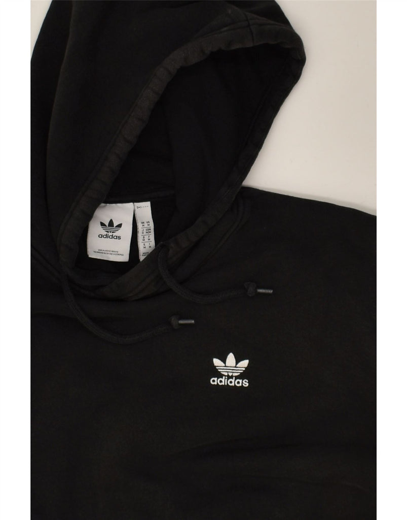 ADIDAS Mens Hoodie Jumper Medium Black Cotton | Vintage Adidas | Thrift | Second-Hand Adidas | Used Clothing | Messina Hembry 