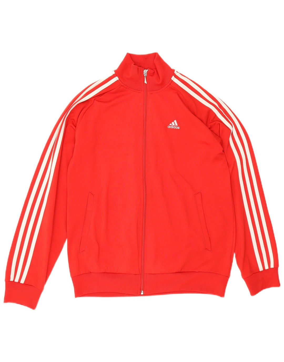 Adidas Boys Clima 365 Tracksuit Top Jacket 13-14 Years Red Polyester