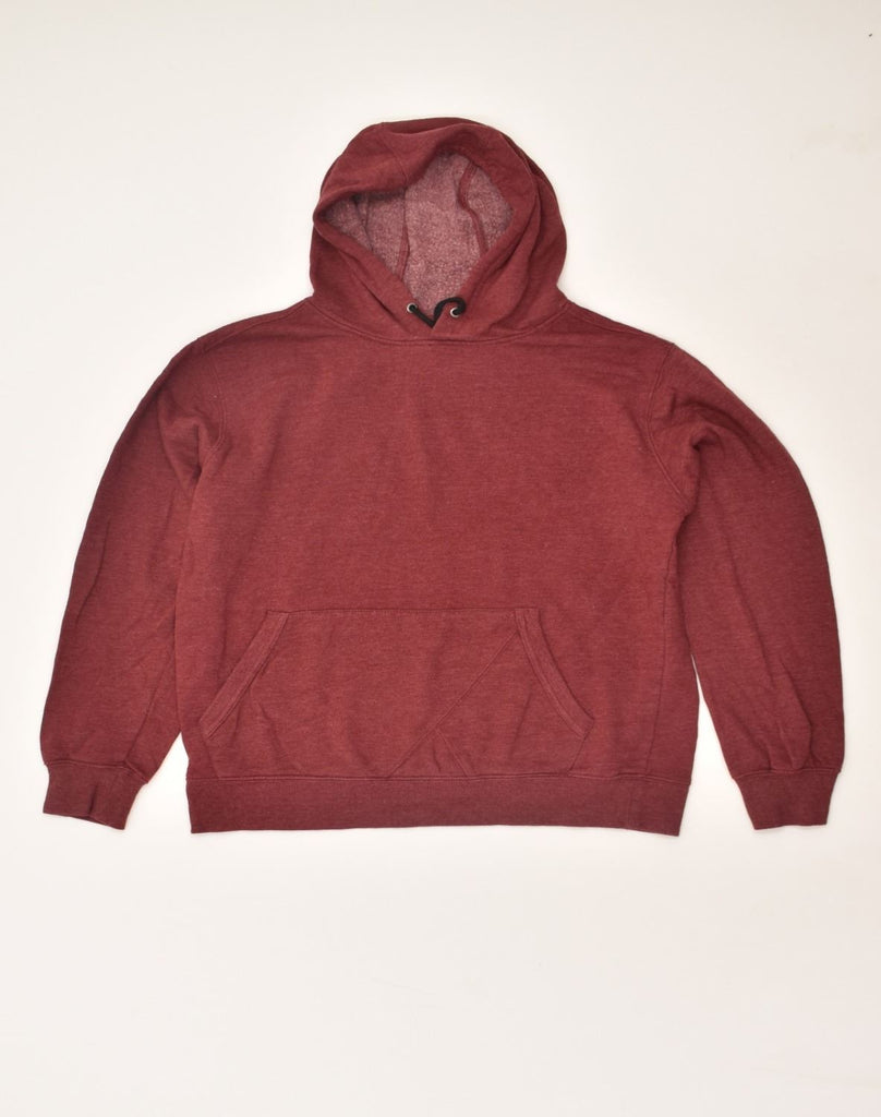 VOLCOM Womens Hoodie Jumper UK 14 Medium Burgundy Cotton | Vintage Volcom | Thrift | Second-Hand Volcom | Used Clothing | Messina Hembry 