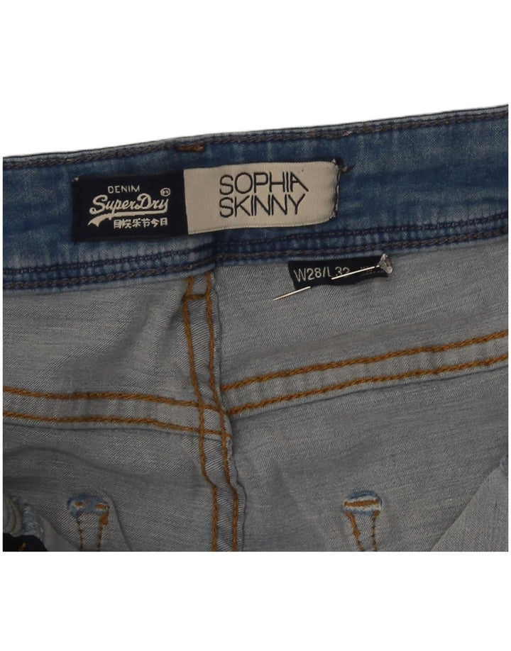 Superdry Womens Sophia Distressed Skinny Jeans W28 L32 Blue