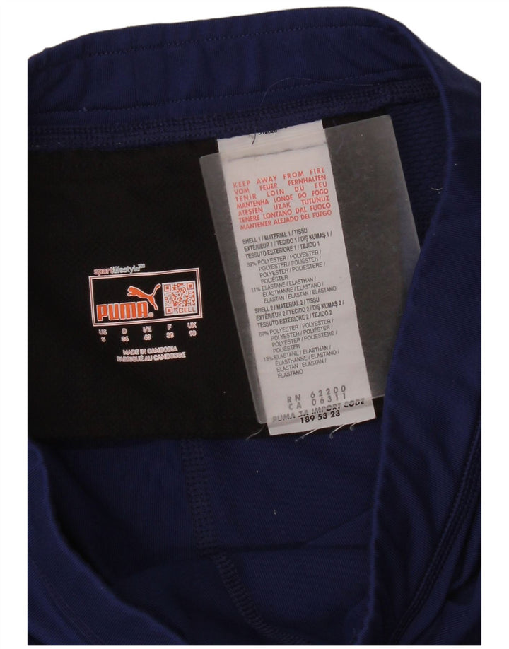 Puma Womens Capri Leggings UK 10 Small  Navy Blue Polyester