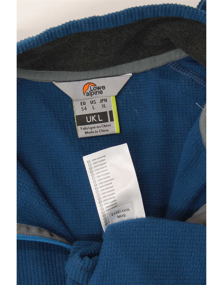 Lowe Alpine Mens Zip Neck Fleece Jumper Large Navy Blue Polyester