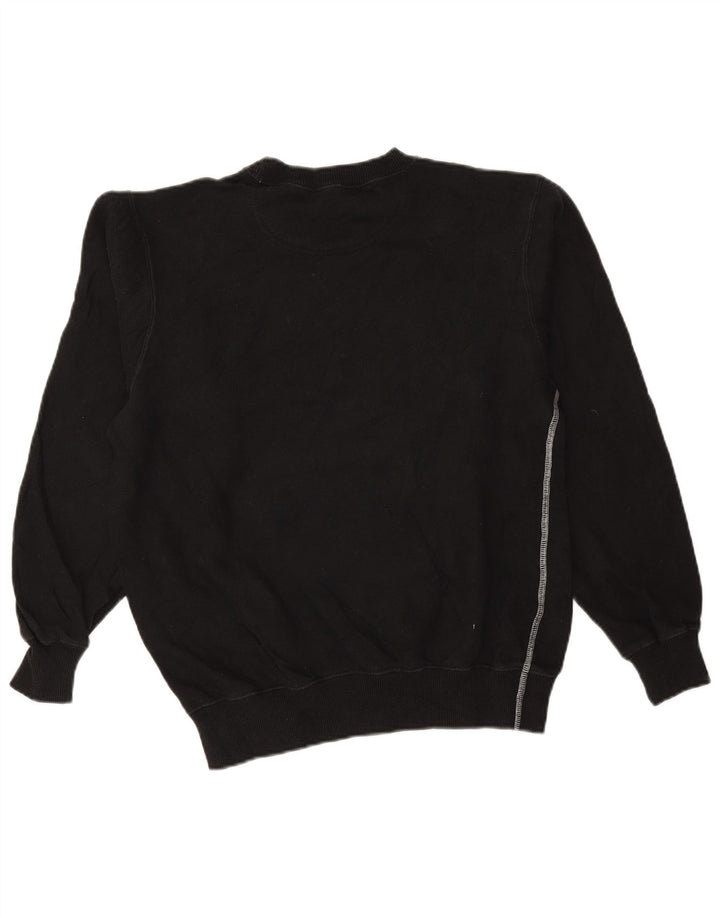 CHAMPION Womens Oversized Graphic Sweatshirt Jumper UK 10 Small Black