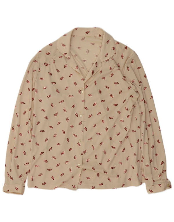 Vintage Womens Shirt UK 16 Large Beige Floral