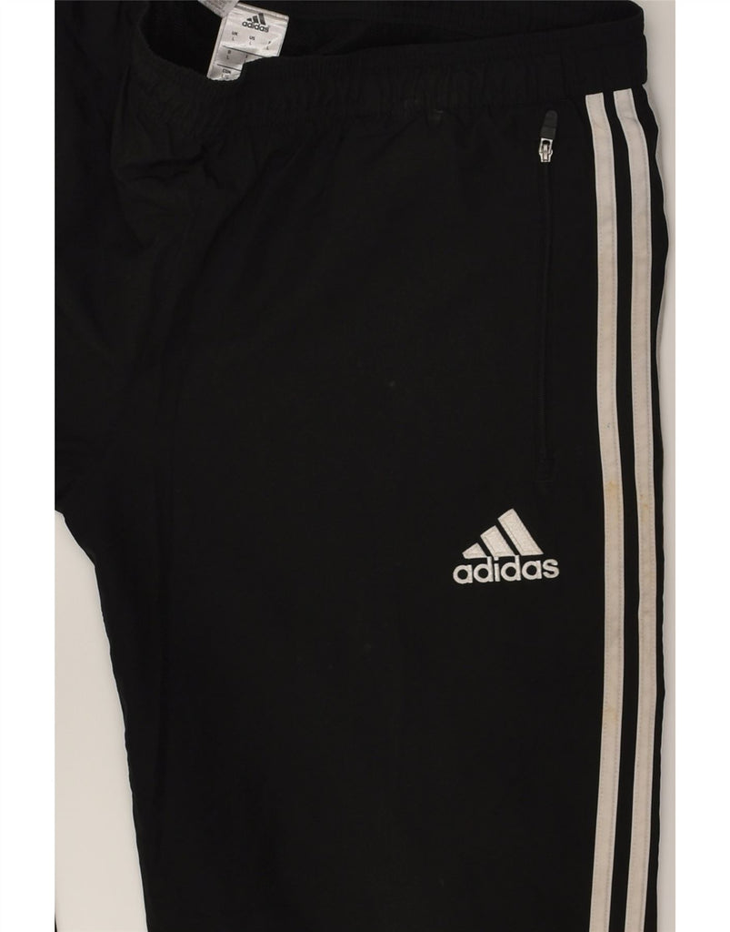 ADIDAS Mens Tracksuit Trousers Joggers Large Black Polyester | Vintage Adidas | Thrift | Second-Hand Adidas | Used Clothing | Messina Hembry 