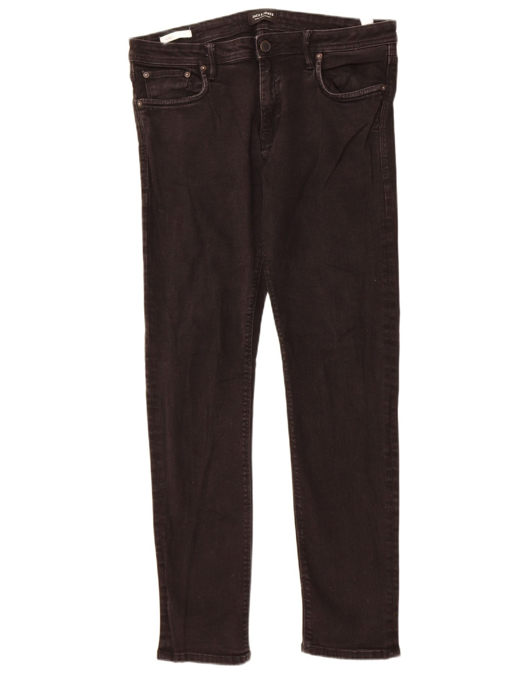 Jack & Jones Mens GLENN Slim Jeans W34 L32 Black Cotton