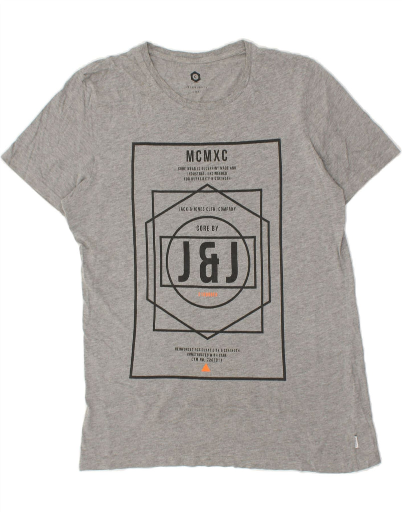 JACK & JONES Mens Graphic T-Shirt Top XL Grey Cotton | Vintage Jack & Jones | Thrift | Second-Hand Jack & Jones | Used Clothing | Messina Hembry 