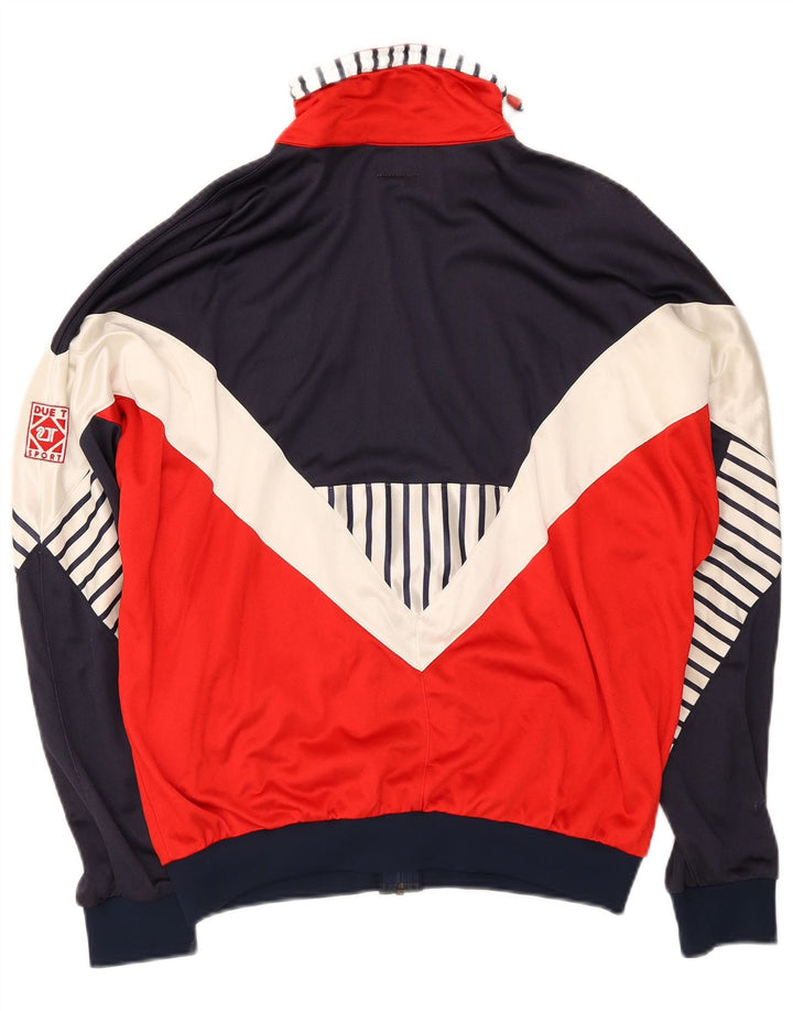 Vintage Mens Tracksuit Top Jacket IT 52 Large Multicoloured Colourblock