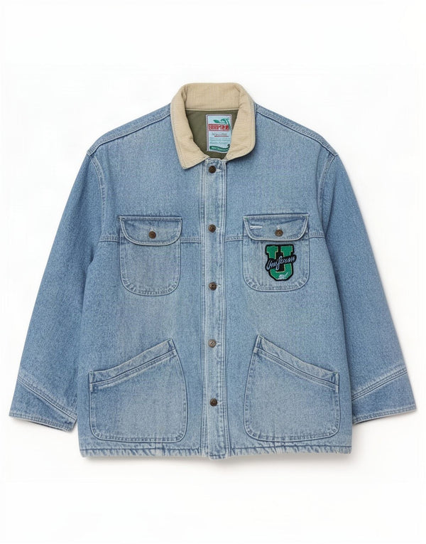 Uniform Mens Denim Utility Jacket UK 42 XL Blue