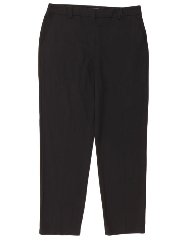 Marks & Spencer Womens Chino Trousers UK 12 Medium W34 L29 Black