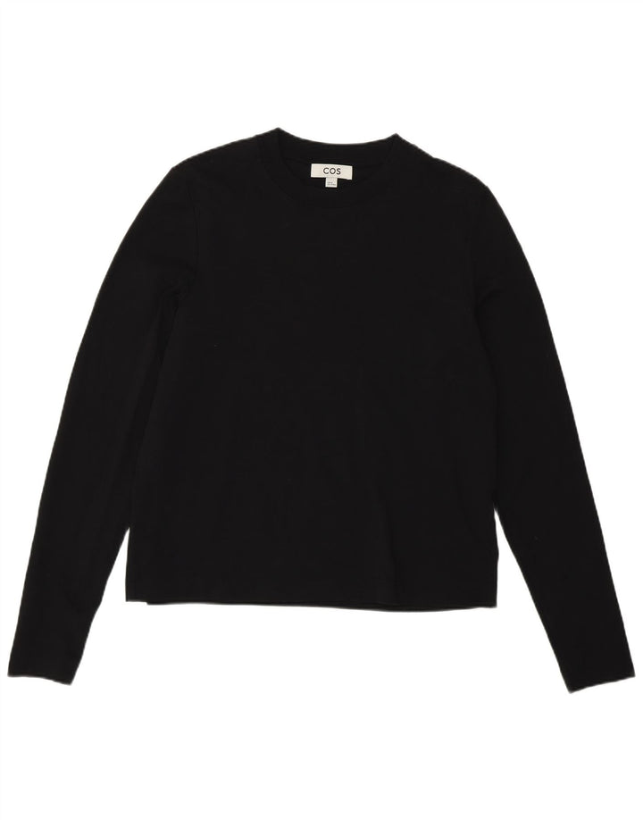 Cos Womens Top Long Sleeve UK 12 Medium Black