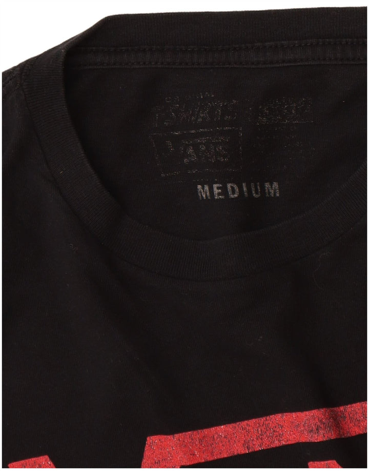 Vans Mens Graphic Top Long Sleeve Medium Black Cotton
