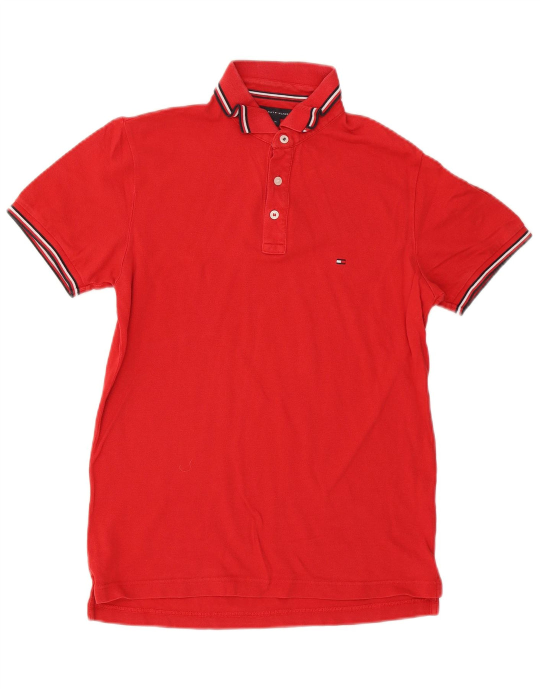 Tommy Hilfiger Mens Slim Fit Polo Shirt Medium Red