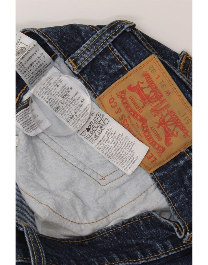 Levi's Mens 511 Slim Jeans W31 L32 Blue Cotton