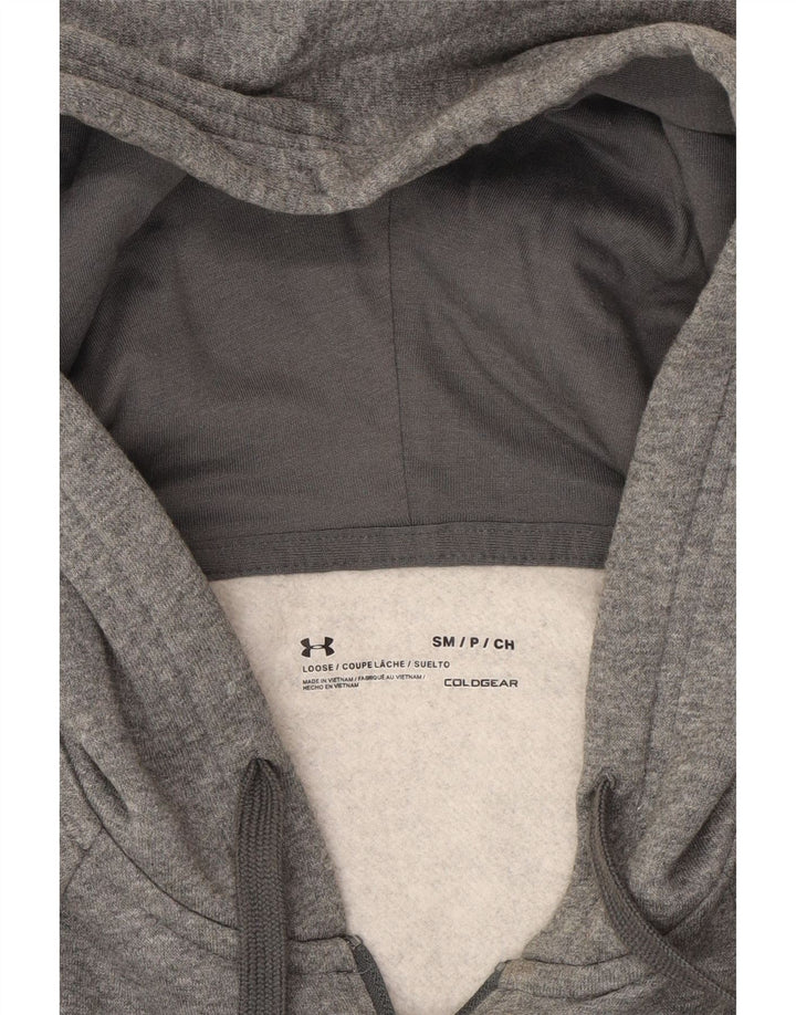 UNDER ARMOUR Mens Cold Gear Zip Hoodie Sweater Small Grey Cotton Vintage Under Armour and Second-Hand Under Armour from Messina Hembry 