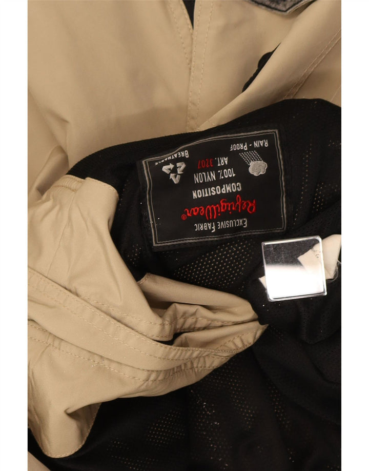 Refrigiwear Mens Bomber Rain Jacket UK 42 2XL Beige Colourblock