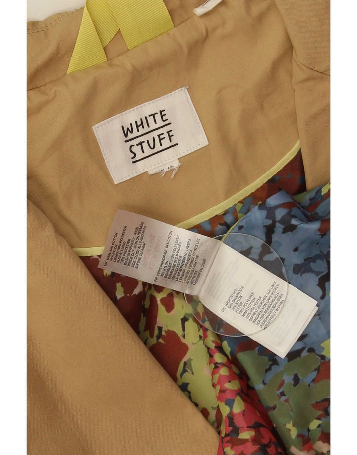 White Stuff Womens Trench Coat UK 14 Medium Beige Cotton