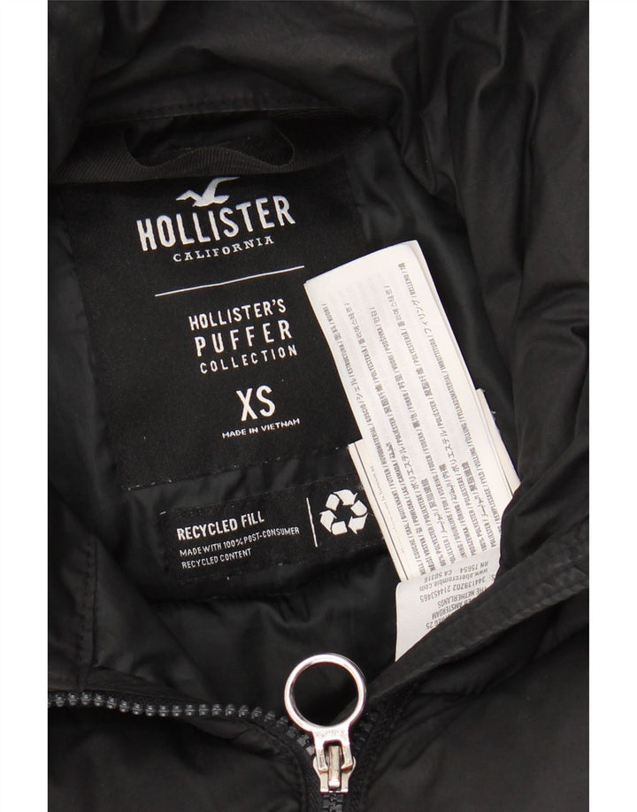 HOLLISTER Womens Oversized Padded Jacket UK 6 XS Black Polyester